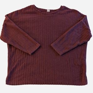 Old Navy burgundy oversized long sleeve cotton fall sweater